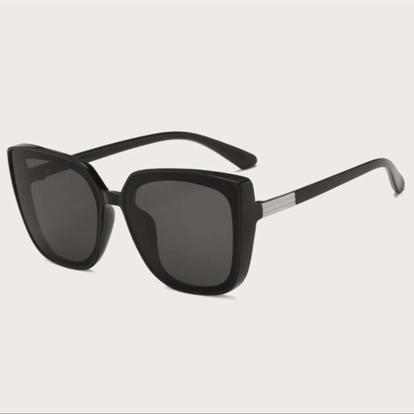 Black Oversized Square Retro Sunglasses Polarized & Tinted New with Case main image 3